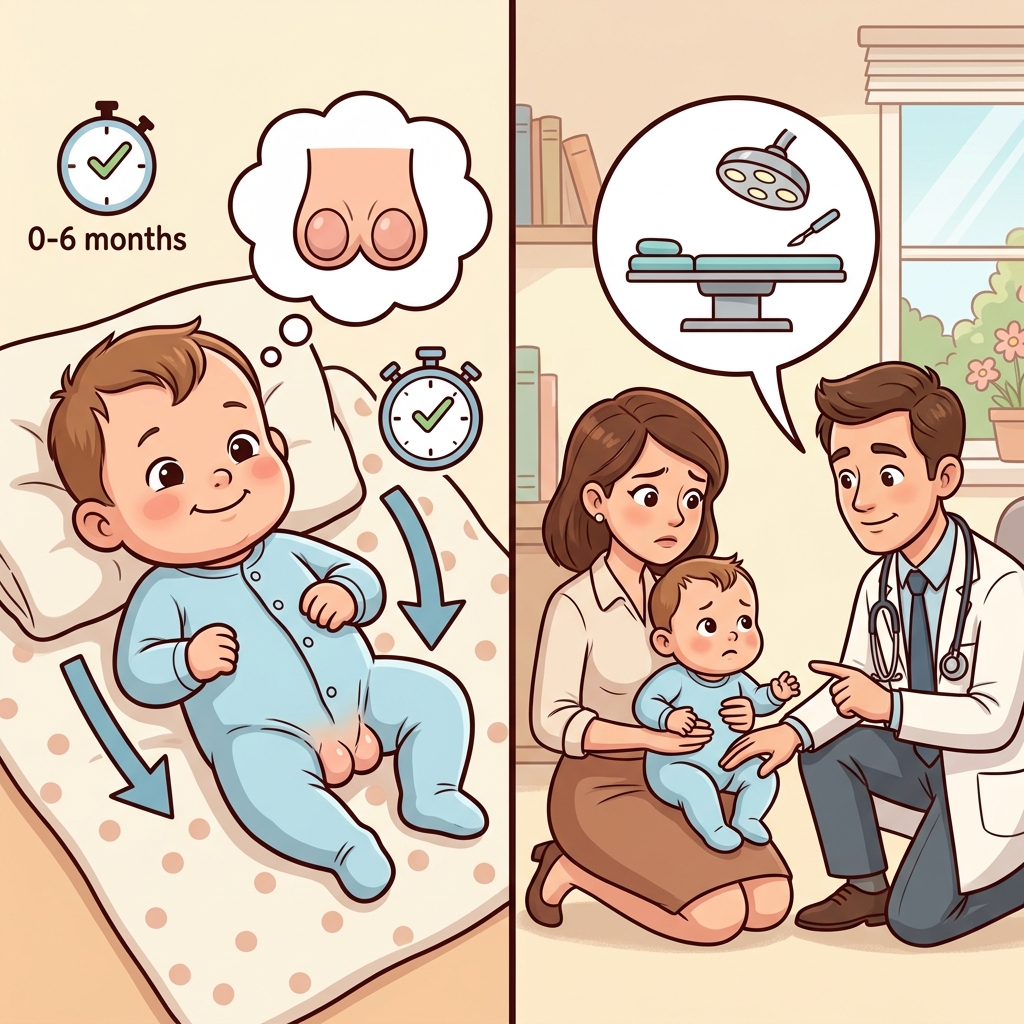 هل الخصية المعلقة تنزل وحدها