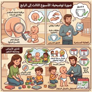اقتراب جرح الختان من الشكل المستقر بعد عدة أسابيع من التعافي