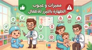 مميزات وعيوب الطهارة بالليزر للأطفال: الفوائد والمخاطر ومدة الشفاء
